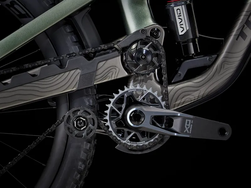 Trek Slash 9.9 XO AXS Gen 6 Full Suspension Mountain Bike 2024 in Lichen Green-3